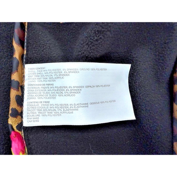 Betsey Johnson Soft Shell Hood Jacket Coat Sz M Black Water Repellant Thumb Hole - Picture 13 of 16